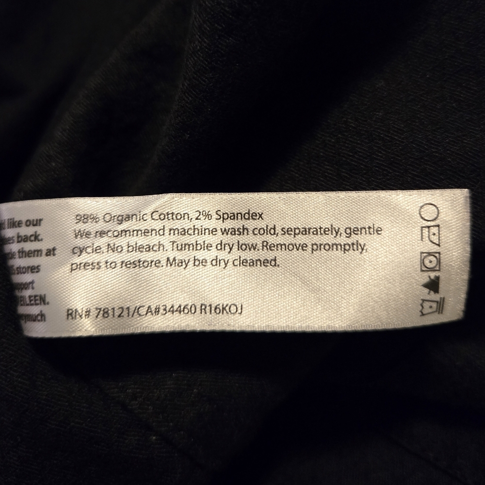 Eileen Fisher organic cotton moto jacket, size medium - Picture 9 of 9